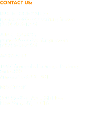 CONTACT US: RUBEN GONZALEZ:
rgonzalez@oleadvertisinginc.com
(240) 475-1724 JUAN RAMOS:
jramos@oleadvertisinginc.com
(787) 243-7274 MARYLAND 1997 Annapolis Exchange Parkway
Suite 300
Annapolis, MD 21401 NEW YORK 260 Madison Ave., 8th Floor
New York, NY, 10016 